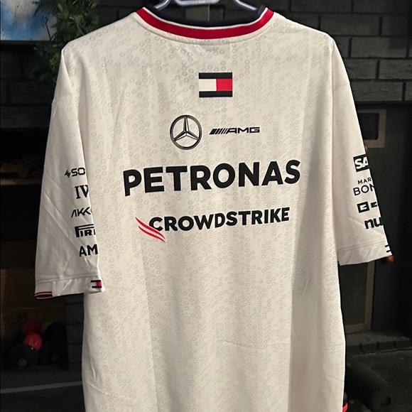 Mercedes Men's White Racing Jersey - Picture 5 of 5